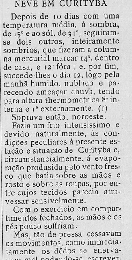 Neve em Curitiba