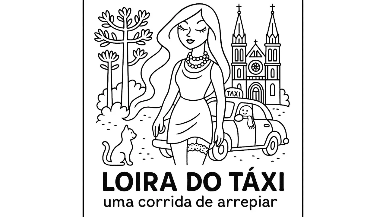 Lendas urbanas de Curitiba viram ilustrações para colorir em tour