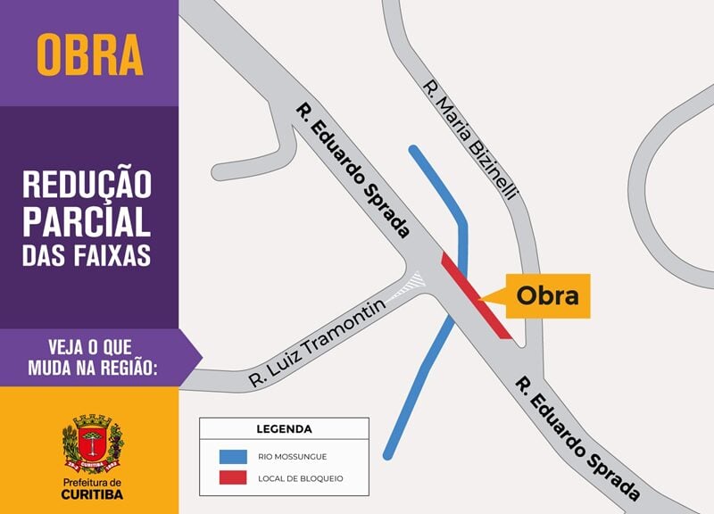 saiba como fugir do trânsito durante obras no Xaxim e Campo Comprido