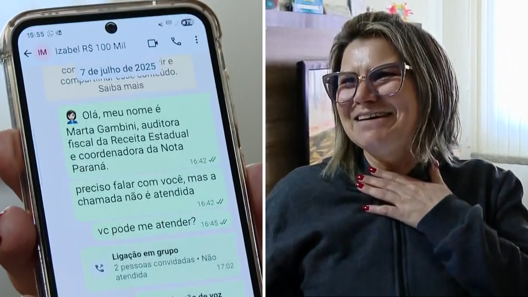 Zeladora passa 15 dias recusando ligações e descobre que contato era aviso de prêmio de R$ 100 mil que ela ganhou em sorteio, no Paraná