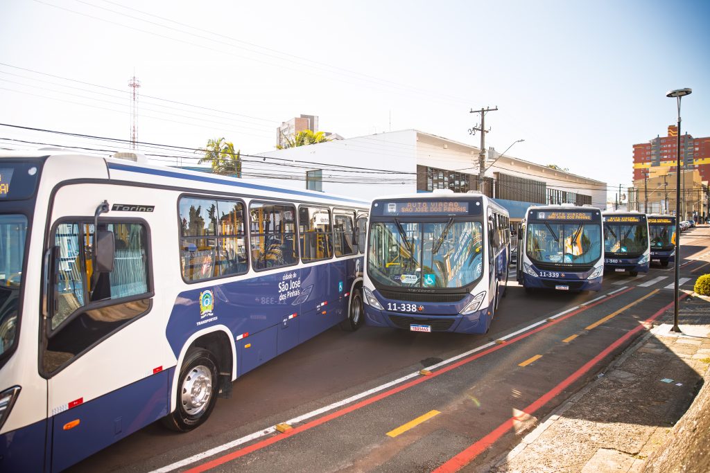 São José dos Pinhais fortalece frota do transporte coletivo com 13 novos ônibus sustentáveis