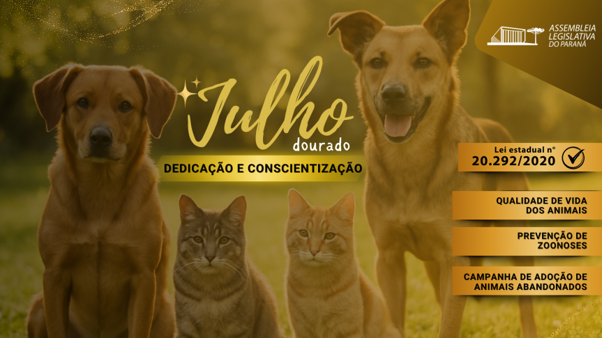 Assembleia Legislativa do Paraná | ALEP | Notícias > Com mais de 160 milhões de pets no país, Julho Dourado reforça a importância da saúde animal
