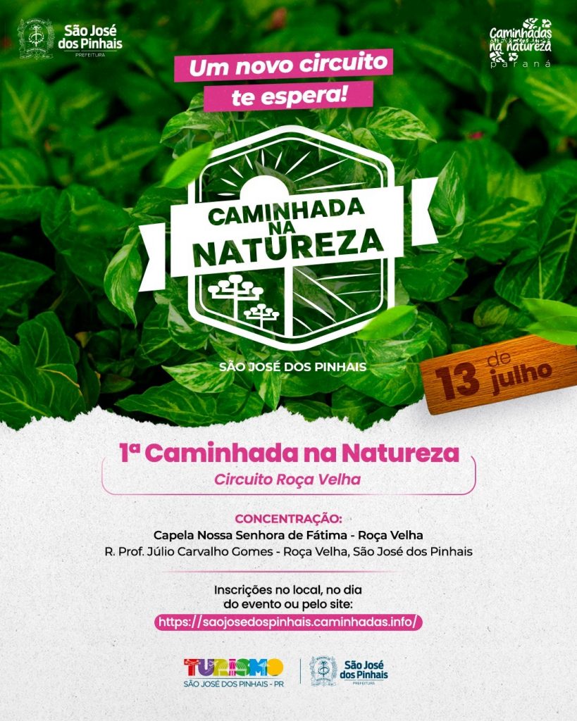 1ª Caminhada na Natureza – Circuito Roça Velha é neste domingo (13). Participe!