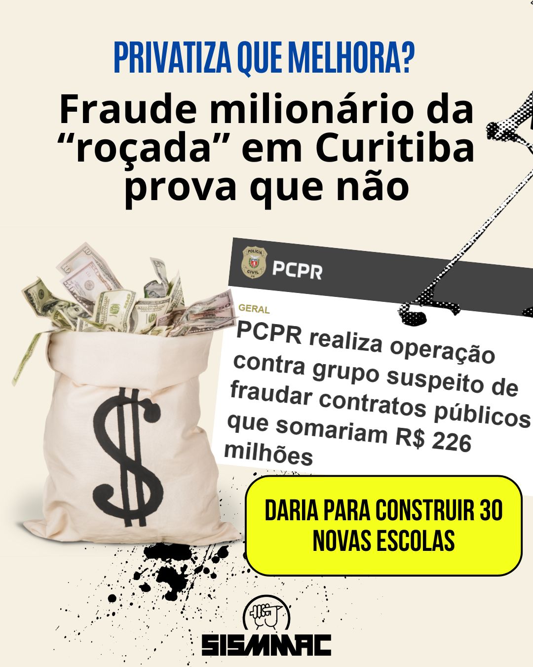 Privatiza que melhora? Fraude milionário da “roçada” em Curitiba prova que não