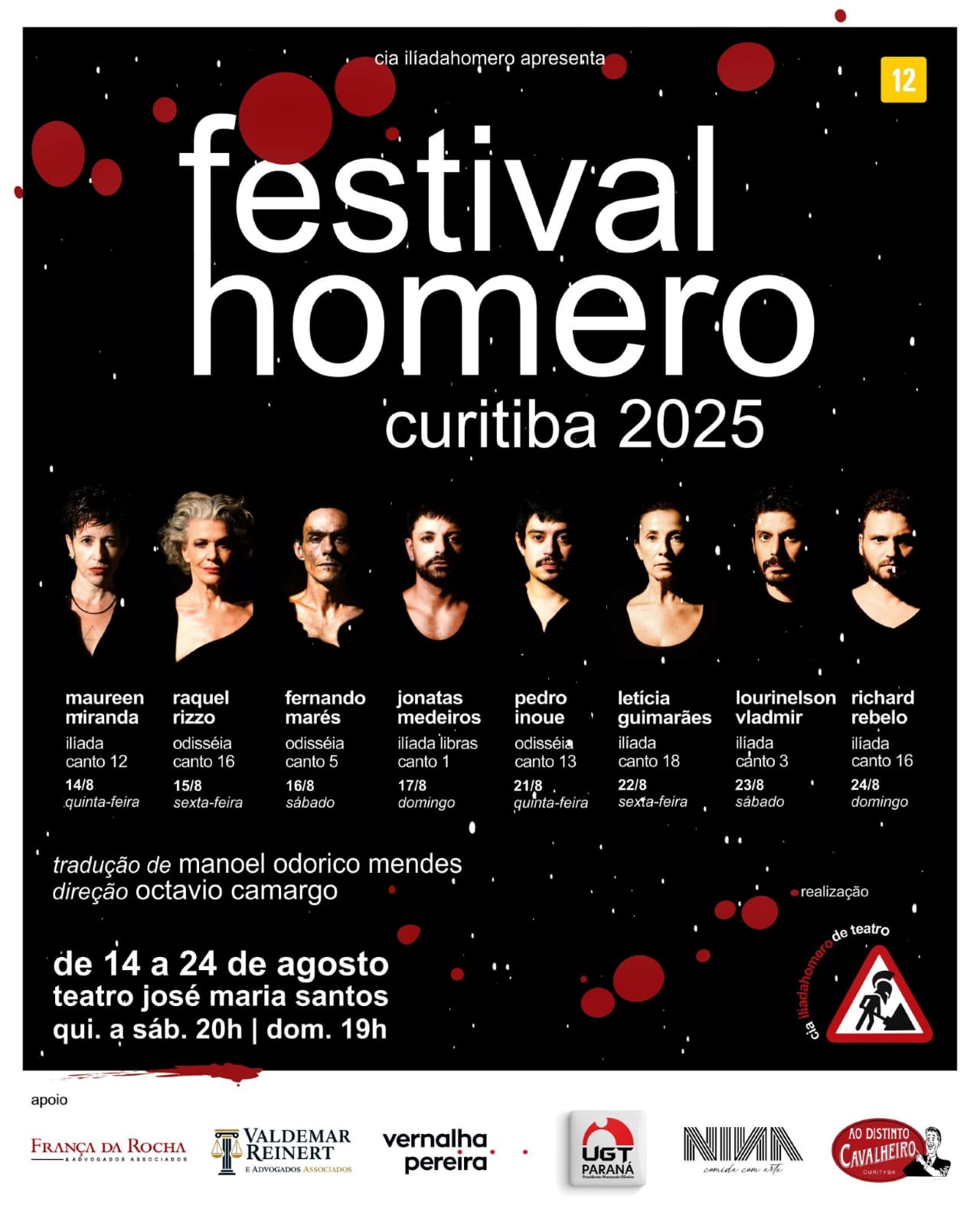 Festival Homero Curitiba 2025 estreia com oito artistas paranaenses em cena