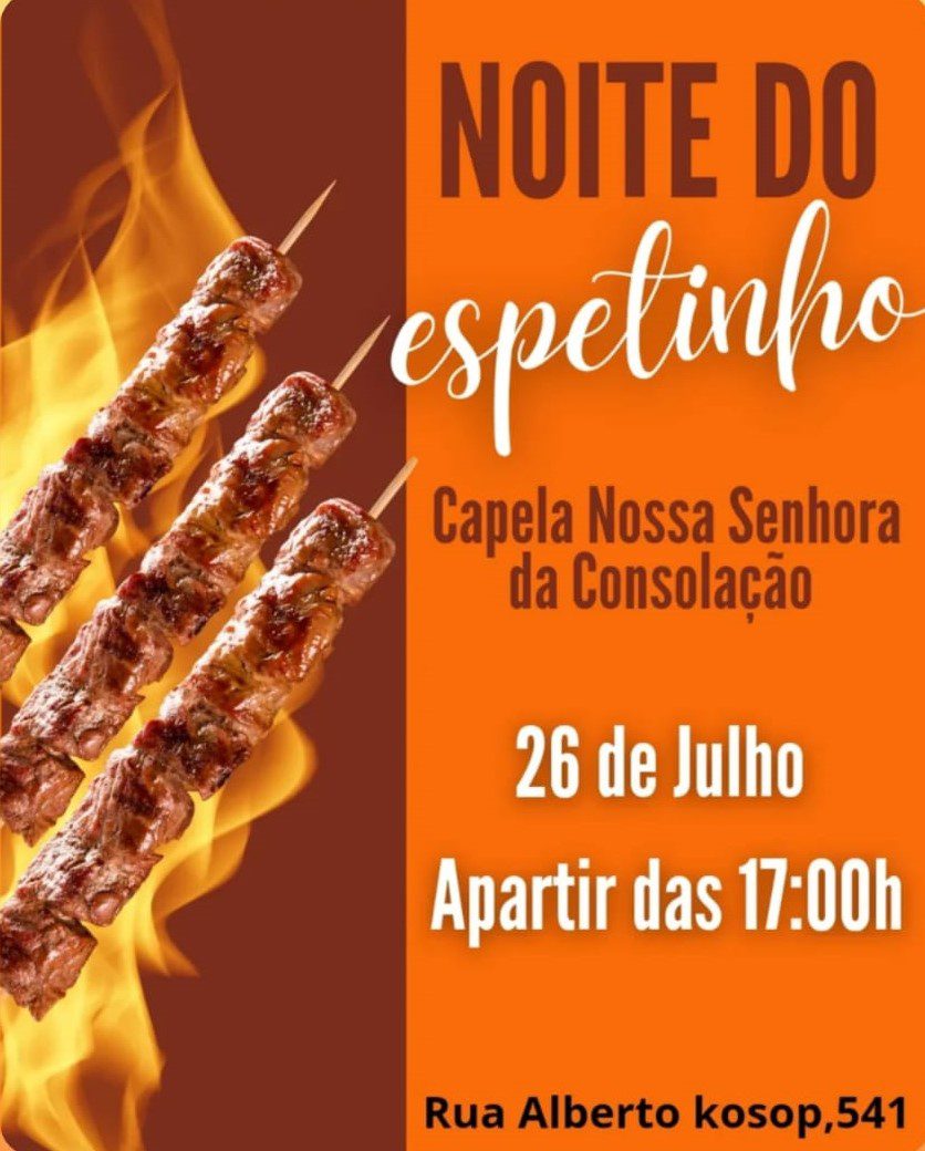 Dia 26 tem Noite do Espetinho na Capela Nossa Senhora da Consolação, no Pinheirinho | Arquidiocese de Curitiba | Curitiba