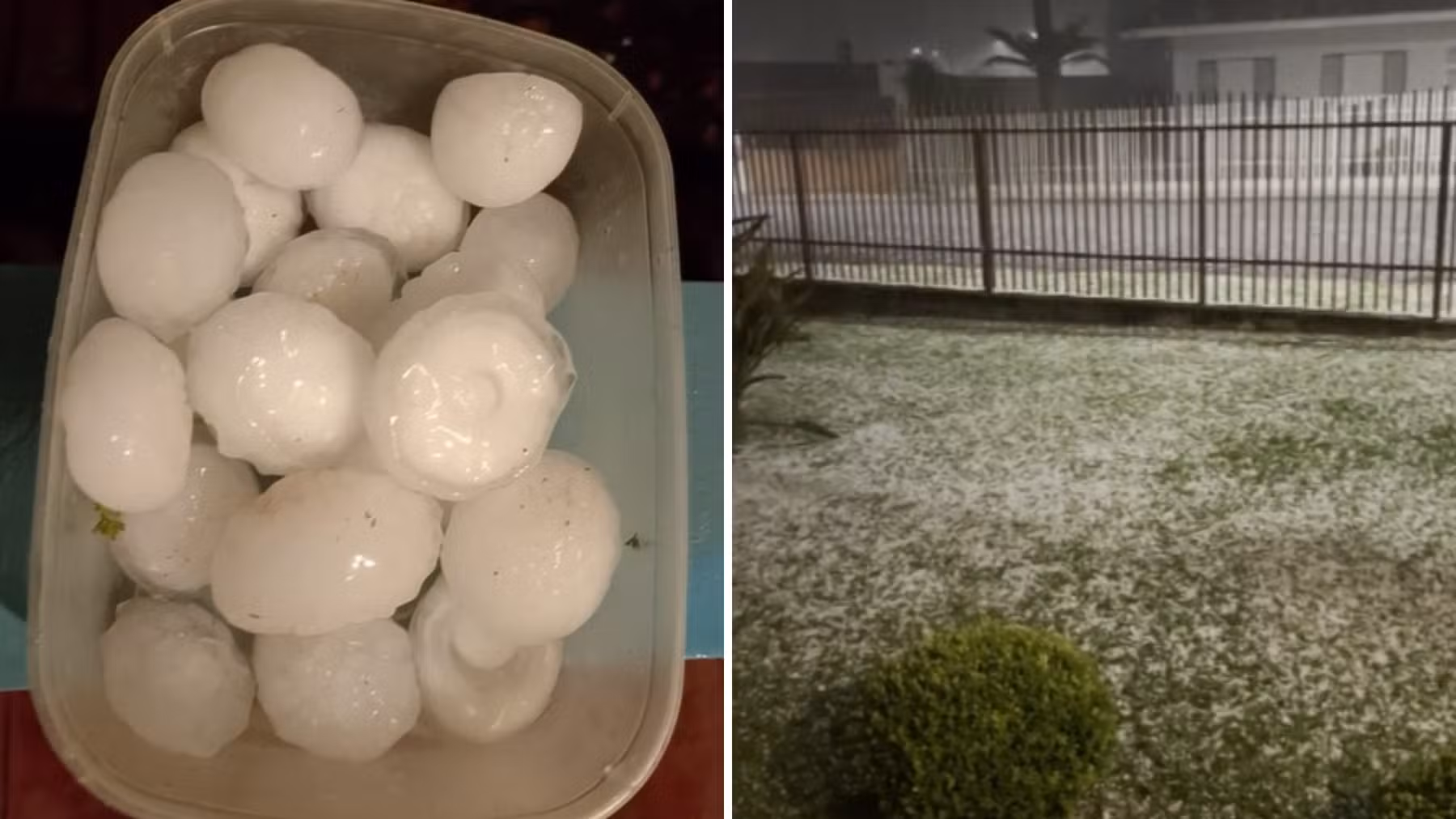 Pedras de gelo do tamanho de ovos atingem o Paraná durante queda de granizo; veja previsão do tempo para os próximos dias