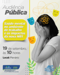 Assembleia Legislativa do Paraná | ALEP | Notícias > Audiência Pública na Assembleia vai debater saúde mental no trabalho e impactos da nova Norma Regulamentadora 1