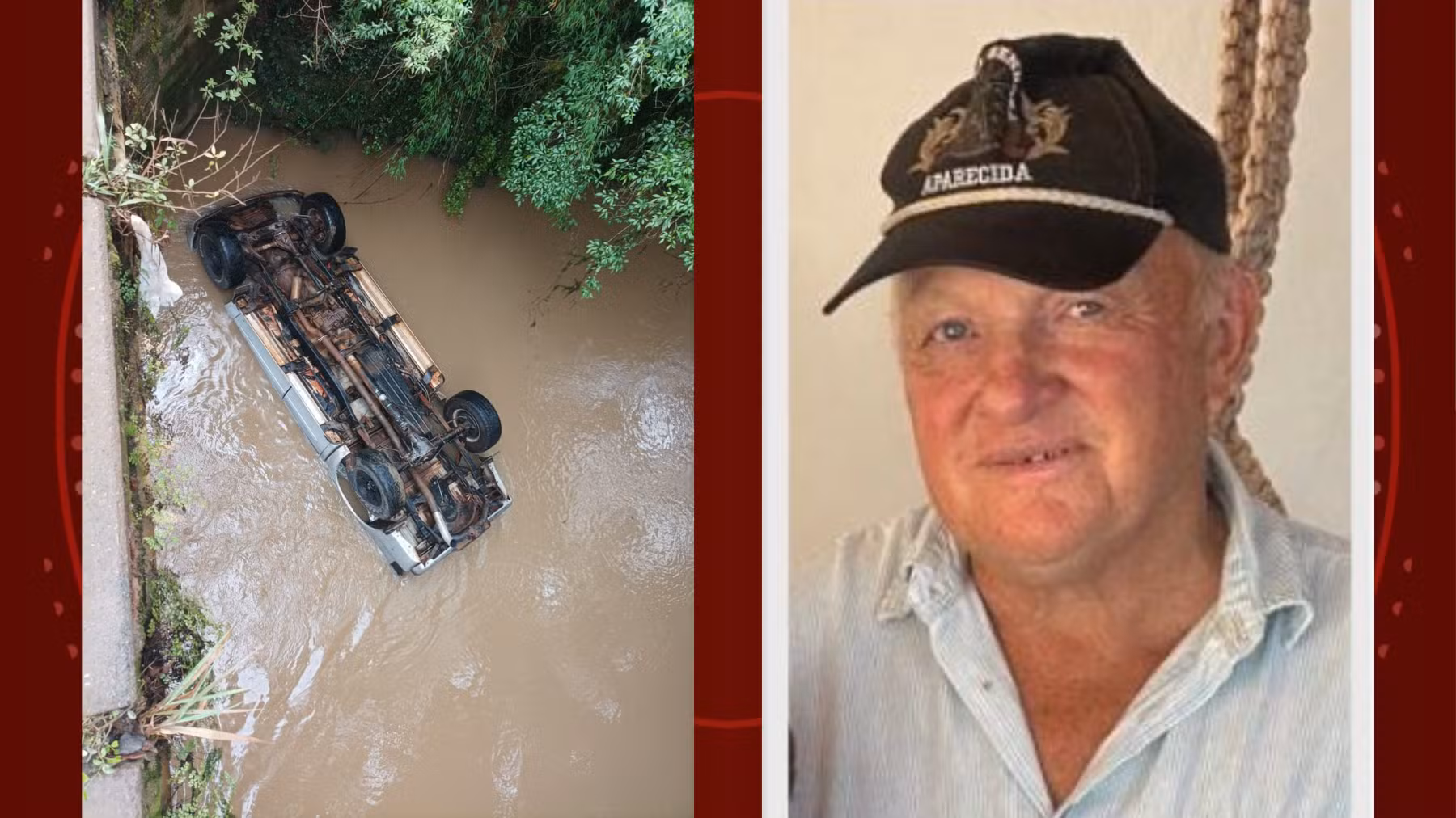 Motorista morre após caminhonete despencar de ponte e ficar submersa em rio, no Paraná
