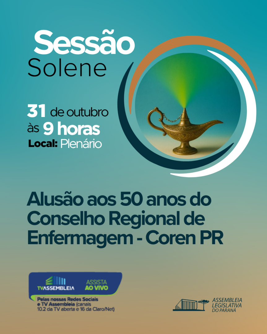 Assembleia Legislativa do Paraná | ALEP | Notícias > Sessão Solene na Assembleia Legislativa homenageia os 50 anos do Conselho Regional de Enfermagem do Paraná (Coren-PR)