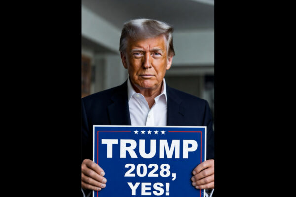 Imagem colorida de Donald Trump
