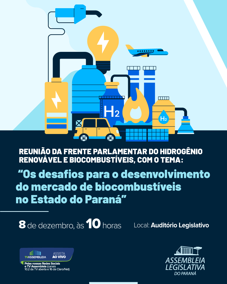 Assembleia Legislativa do Paraná | ALEP | Notícias > Desafios e oportunidades do mercado de biocombustíveis serão debatidos na Assembleia Legislativa