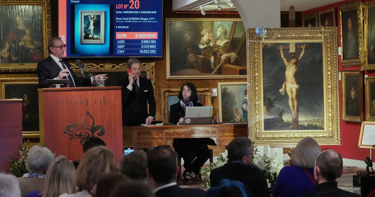 Pintura "Cristo na Cruz", de Peter Paul Rubens, é vendida por € 2,3 milhões