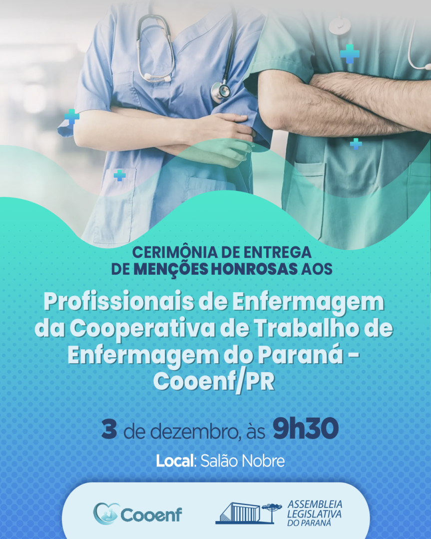 Assembleia Legislativa do Paraná | ALEP | Notícias > Assembleia Legislativa homenageia profissionais de primeira cooperativa de enfermagem do Paraná