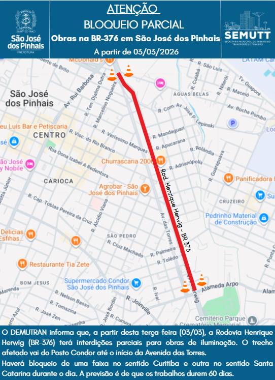Obras na BR-376