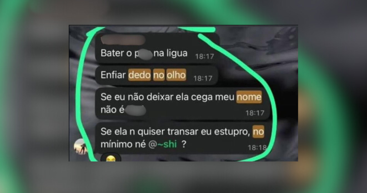 Jovem é afastado de universidade após ameaça: "Eu estupro, no mínimo"