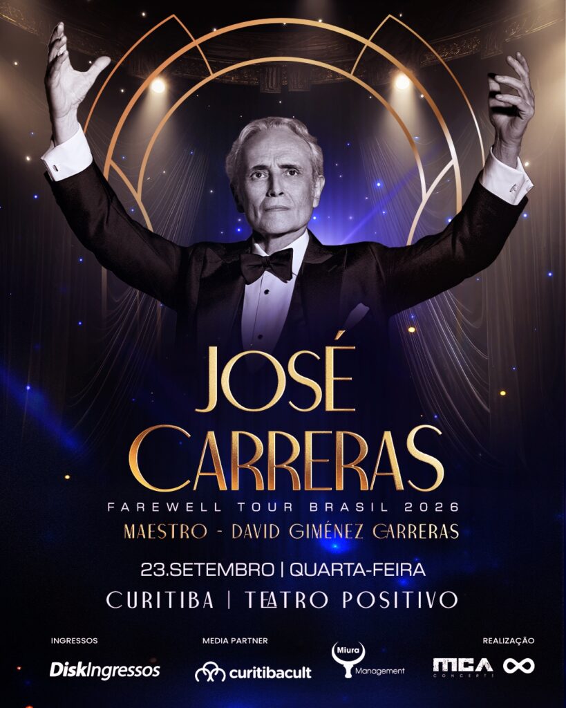 Jose 769 Carreras em Curitiba José Carreras anuncia show de despedida em Curitiba no Teatro Positivo