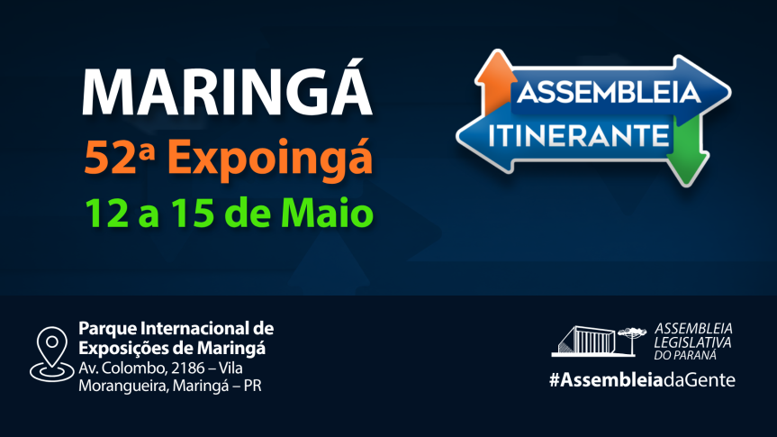 Assembleia Legislativa do Paraná | ALEP | Notícias > Assembleia Itinerante desembarca na Expoingá 2026 na próxima semana