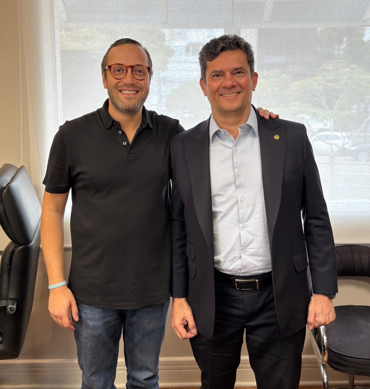 Sergio Moro e Filipe Barros em encontro regional em Ponta Grossa