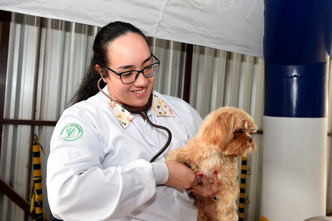 Unidade do Vet-Móvel atendendo pets no Paraná